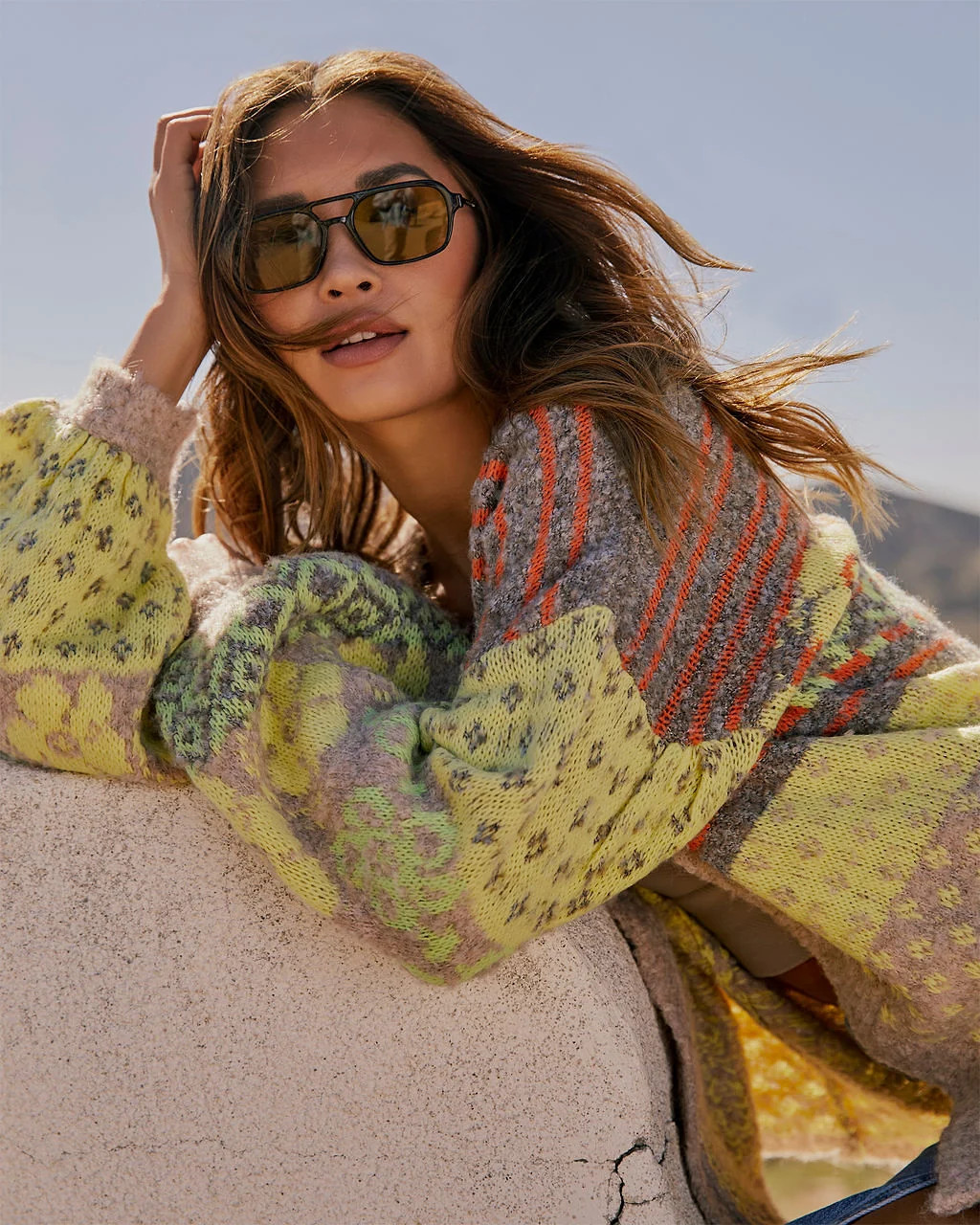Ferrell Printed Open Front Cardigan | VICI