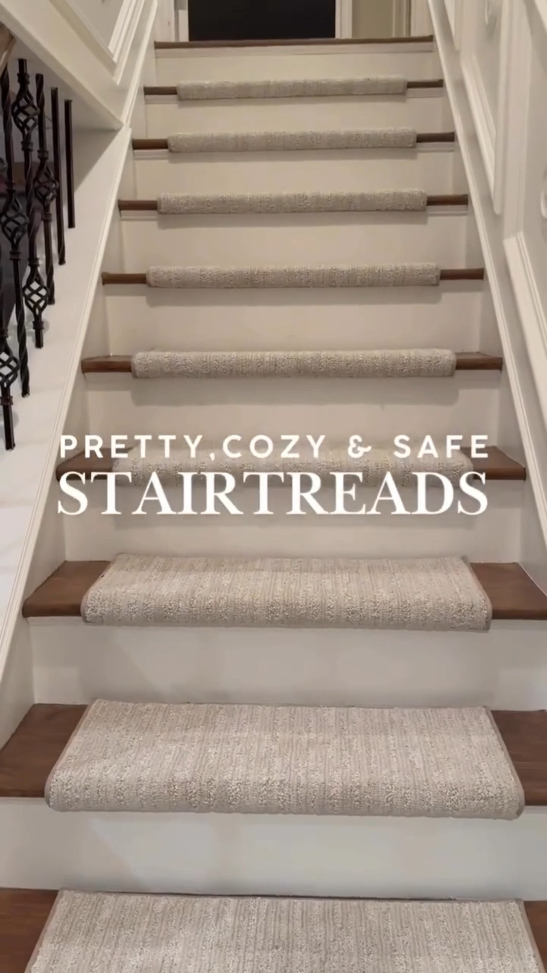 Bookmark this for January.
We added stair treads after my husband slipped, and I can't believe we waited this long. Safer, warmer, and honestly makes the whole house feel more finished. One of those small changes that actually matters.

@oakvalleydesignsco 
#stairtreads #staircase #homedecor #interiordesign