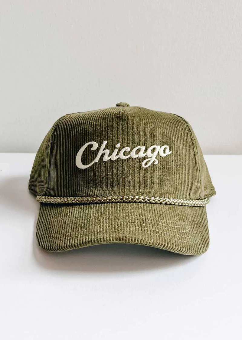 Youth Chicago Cord Hat - Olive | Alice & Wonder