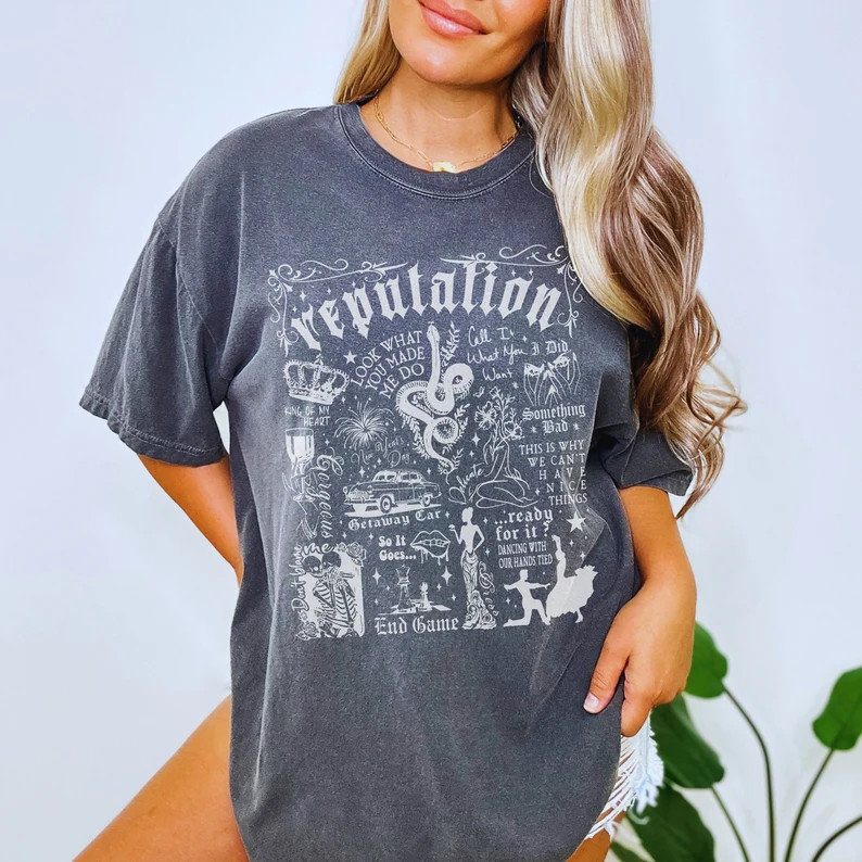 Vintage Reputation T-shirt, the Eras Tour Shirt, Reputation Shirt, Eras Tour Tee, Reputation Trac... | Etsy (US)