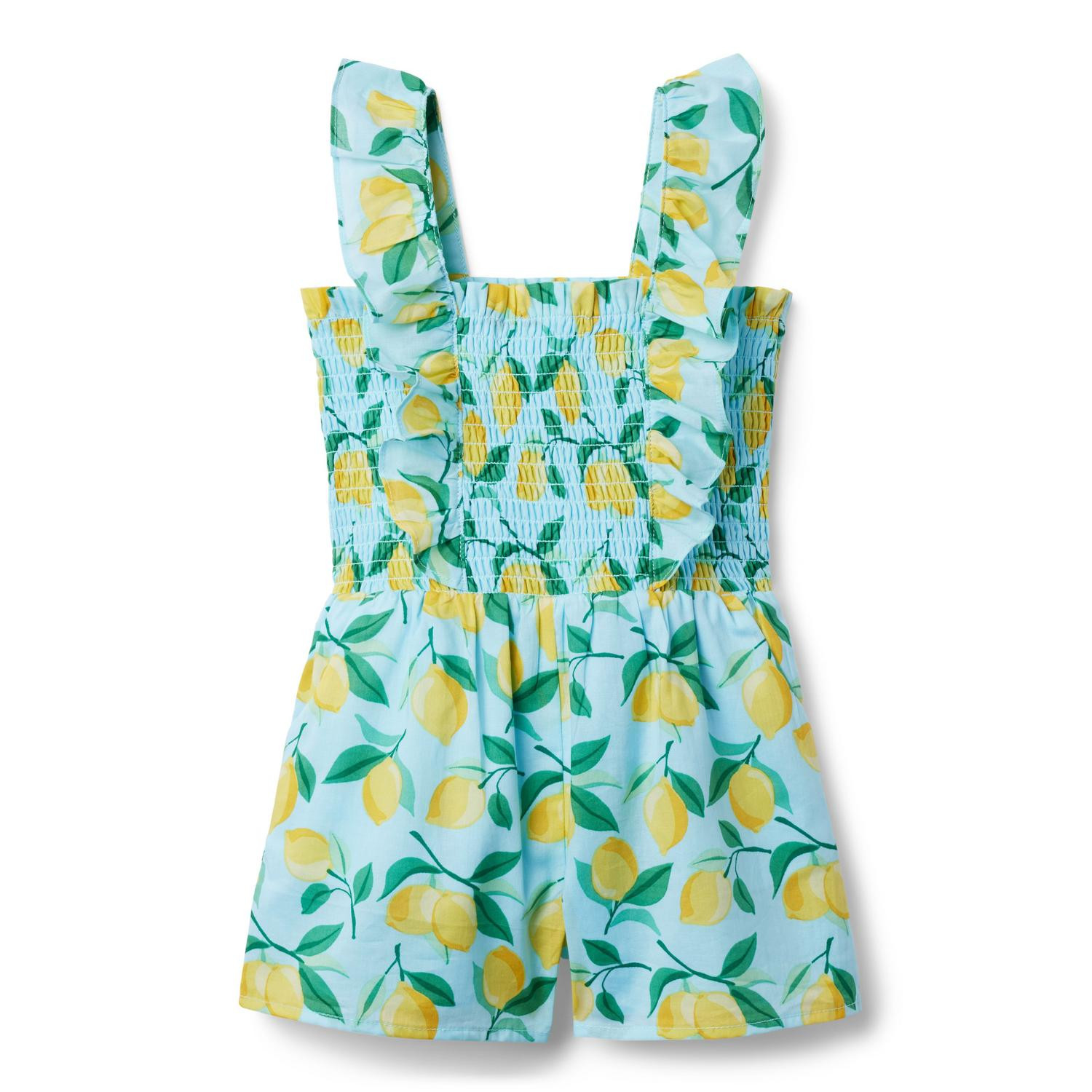 Lemon Smocked Romper | Janie and Jack