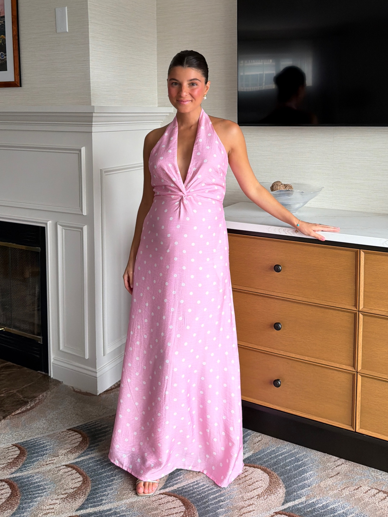 [5/4/26] this dress is on sale for 40% off | so comfortable, I’m wearing a size small and 20 weeks preg 

#LTKBump #LTKWedding #LTKSaleAlert