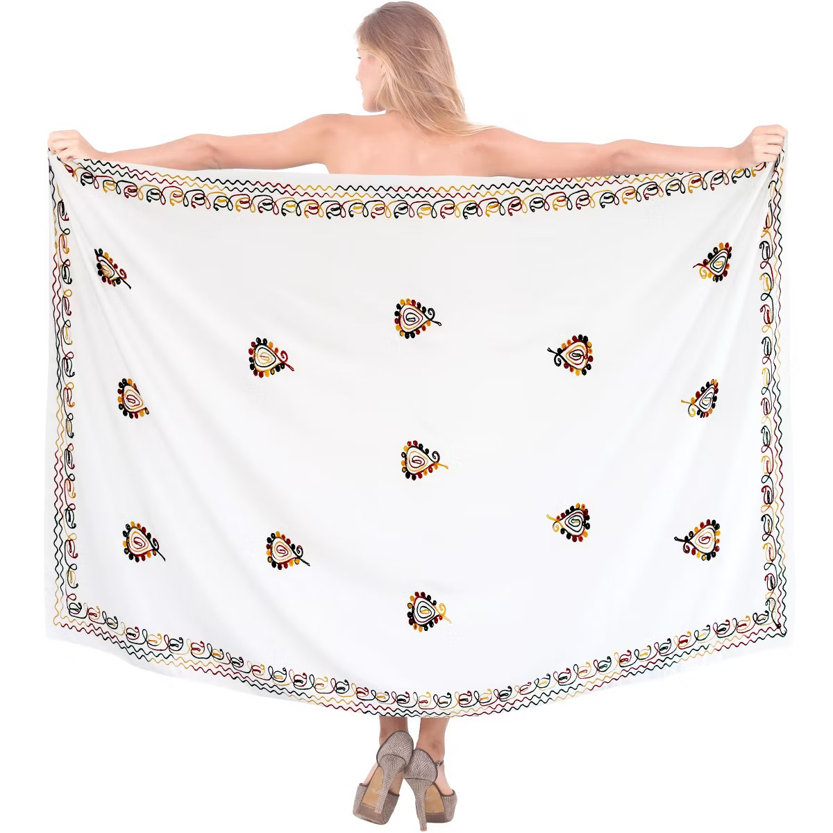 LA LEELA Women's Beach Wrap Bikini Swimwear Swim Cover Up Skirt Summer Wraps Beachwear Sarong Cov... | Target