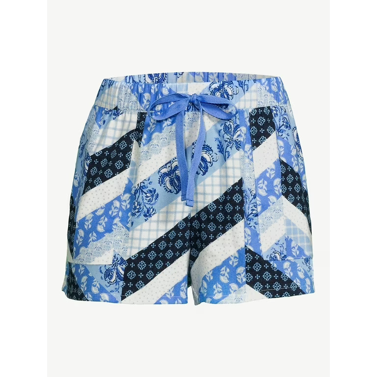Joyspun Women's Flannel Sleep Shorts, Sizes XS to 3X - Walmart.com | Walmart (US)