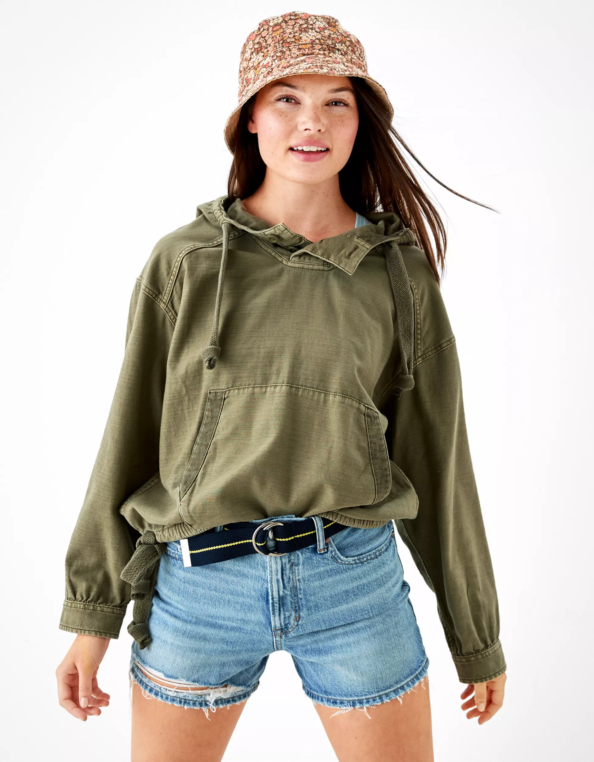 AE Oversized Military Hoodie | American Eagle Outfitters (US & CA)