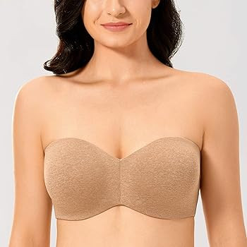 DELIMIRA Women's Strapless Bra Unlined Underwire Minimizer Plus Size Support | Amazon (US)