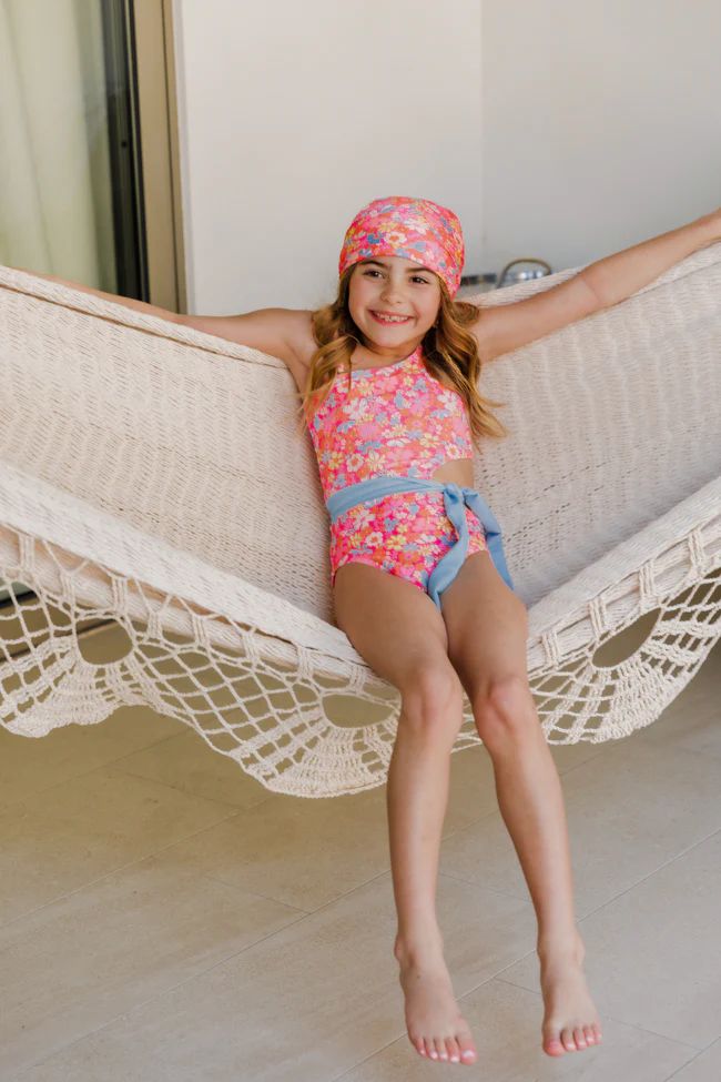 Girl's The Horton Floral One Piece Swimsuit Krista Horton X Pink Lily | Pink Lily