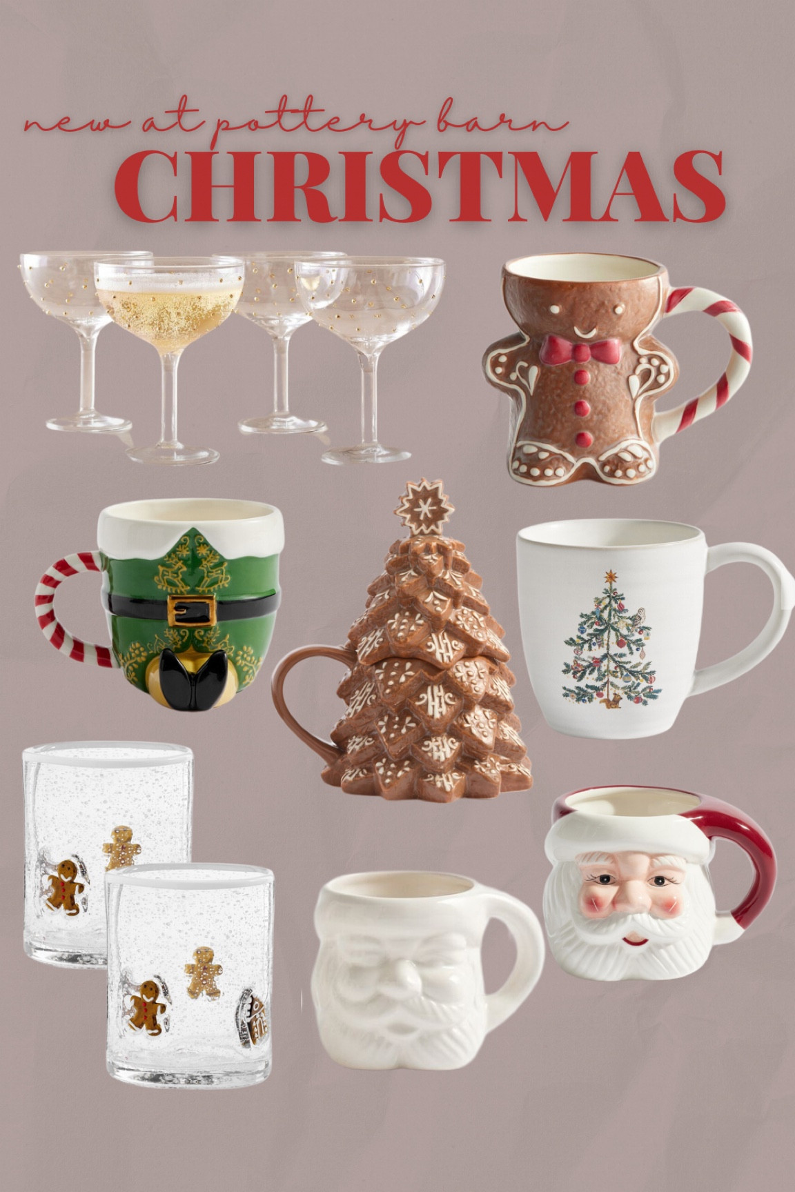New Christmas mugs at pottery barn!
Christmas glasses, Christmas coffee mug, champagne coupe, gingerbread mug, Santa mug, gingerbread glass

#LTKHome #LTKFindsUnder50 #LTKSeasonal