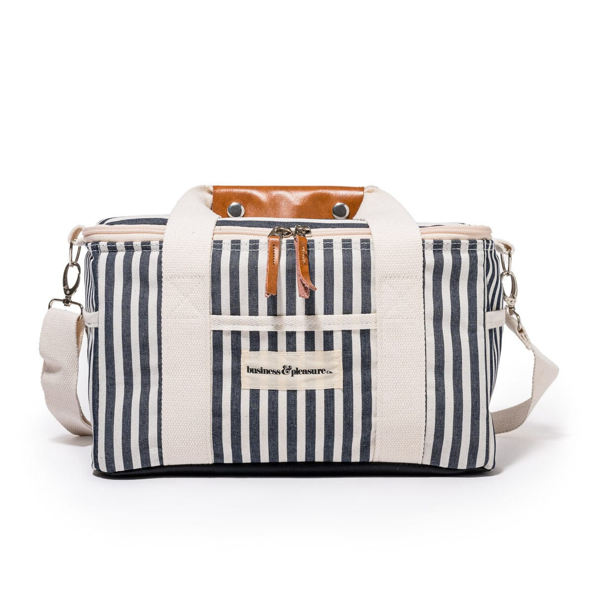 Premium Navy Striped Cooler Bag | Business & Pleasure Co.