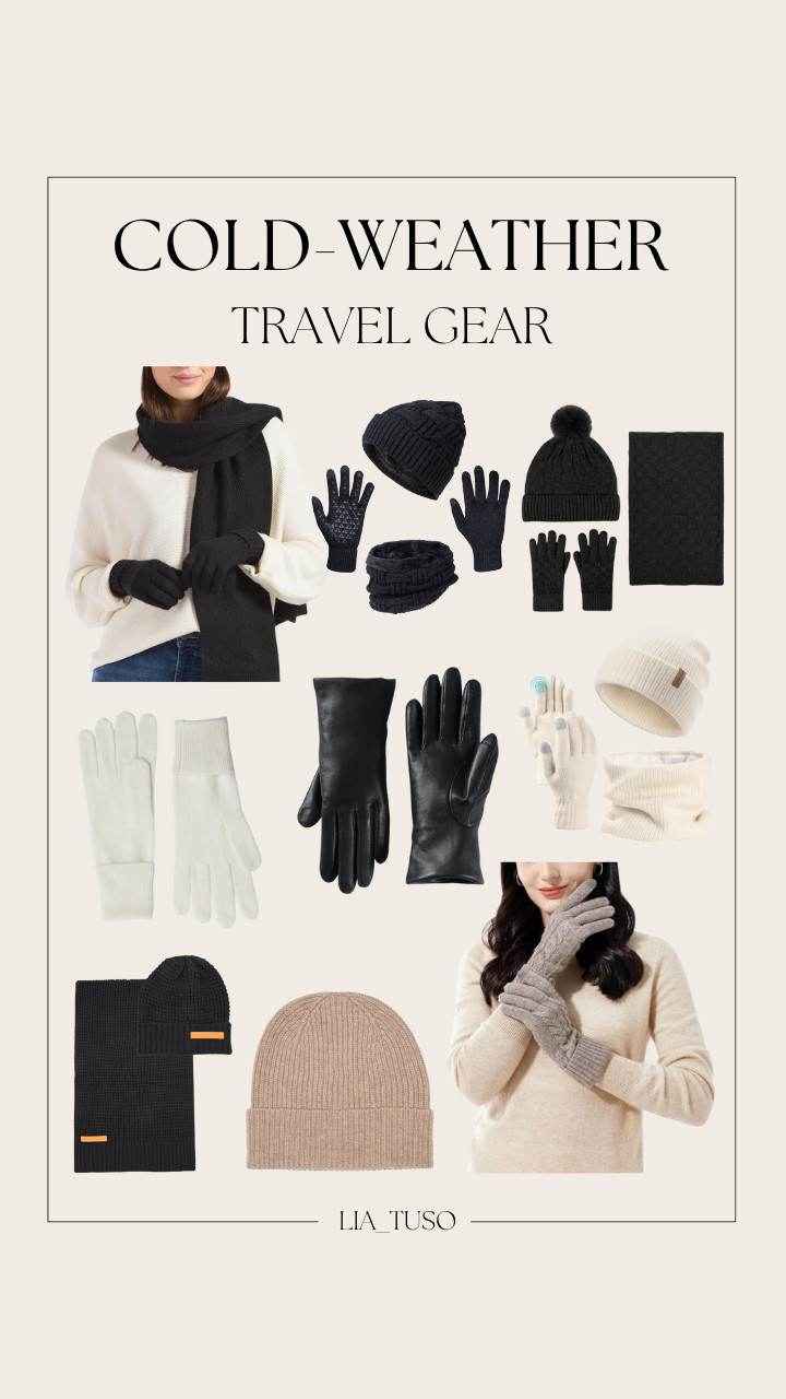 Cold-Weather Travel Gear (scarves, gloves, hats) || Staying warm, cozy, and travel-ready this holiday season. ✨ Layers, soft textures, and all the cold-weather must-haves for your next winter trip! 💫

#WinterTravel #CozyEssentials 

 #LTKHoliday #LTKTravel