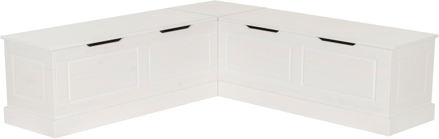 Linon Harris White Solid Pine Backless Nook with Interior Storage | Amazon (US)