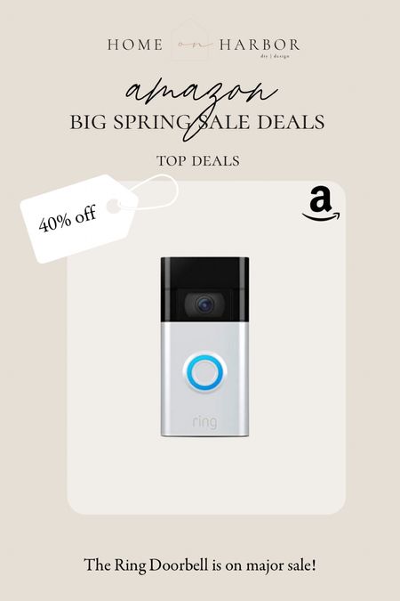 Deal of the day! Ring doorbell on major sale! 

#amazonspringsaledeals

#LTKSeasonal #LTKsalealert #LTKhome