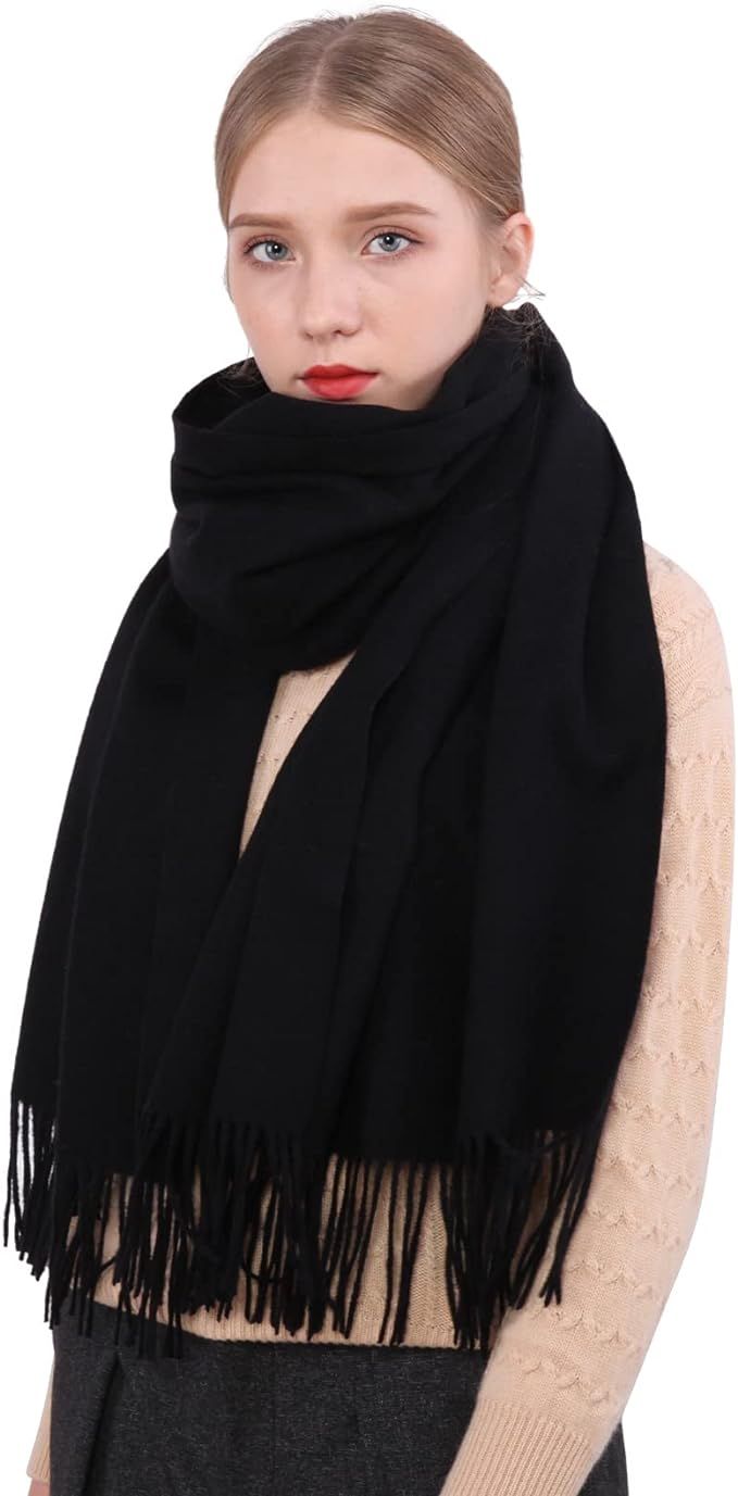 RIIQIICHY Winter Scarfs for Women Pashmina Shawls Wraps for Evening Dresses Large Warm Soft Scarv... | Amazon (US)