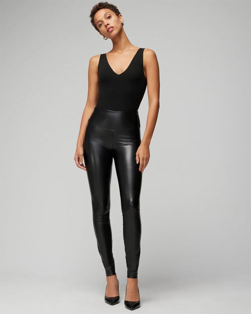 Vegan Leather Runway Legging | White House Black Market