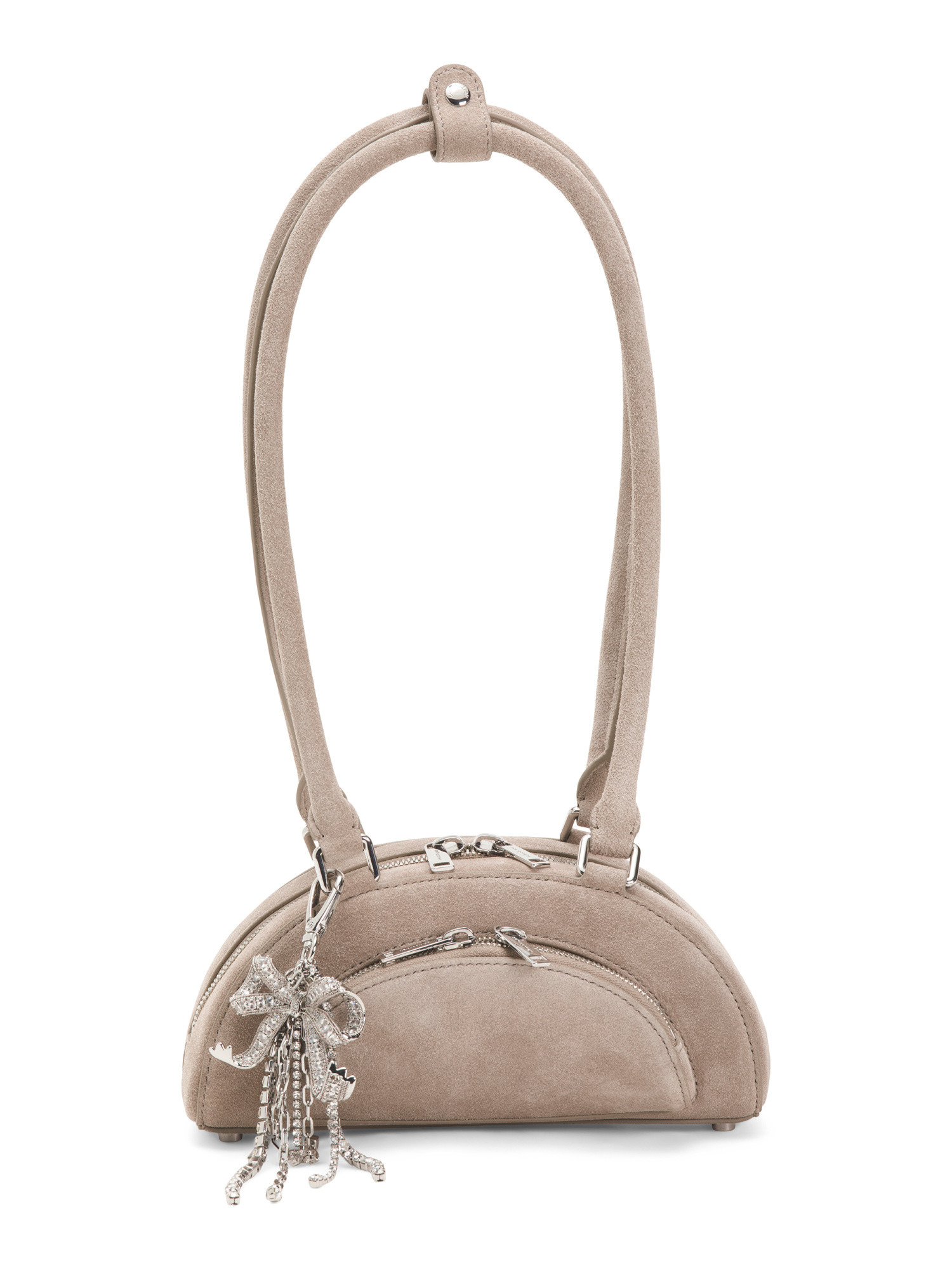 Suede Mini Shoulder Bag With Charm | TJ Maxx