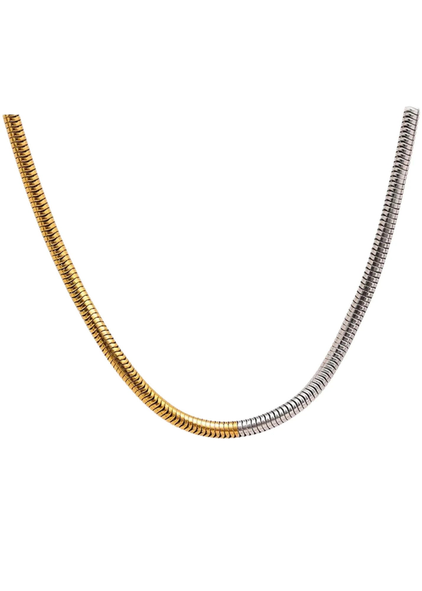 Two Toned Herringbone Necklace | hjane jewels