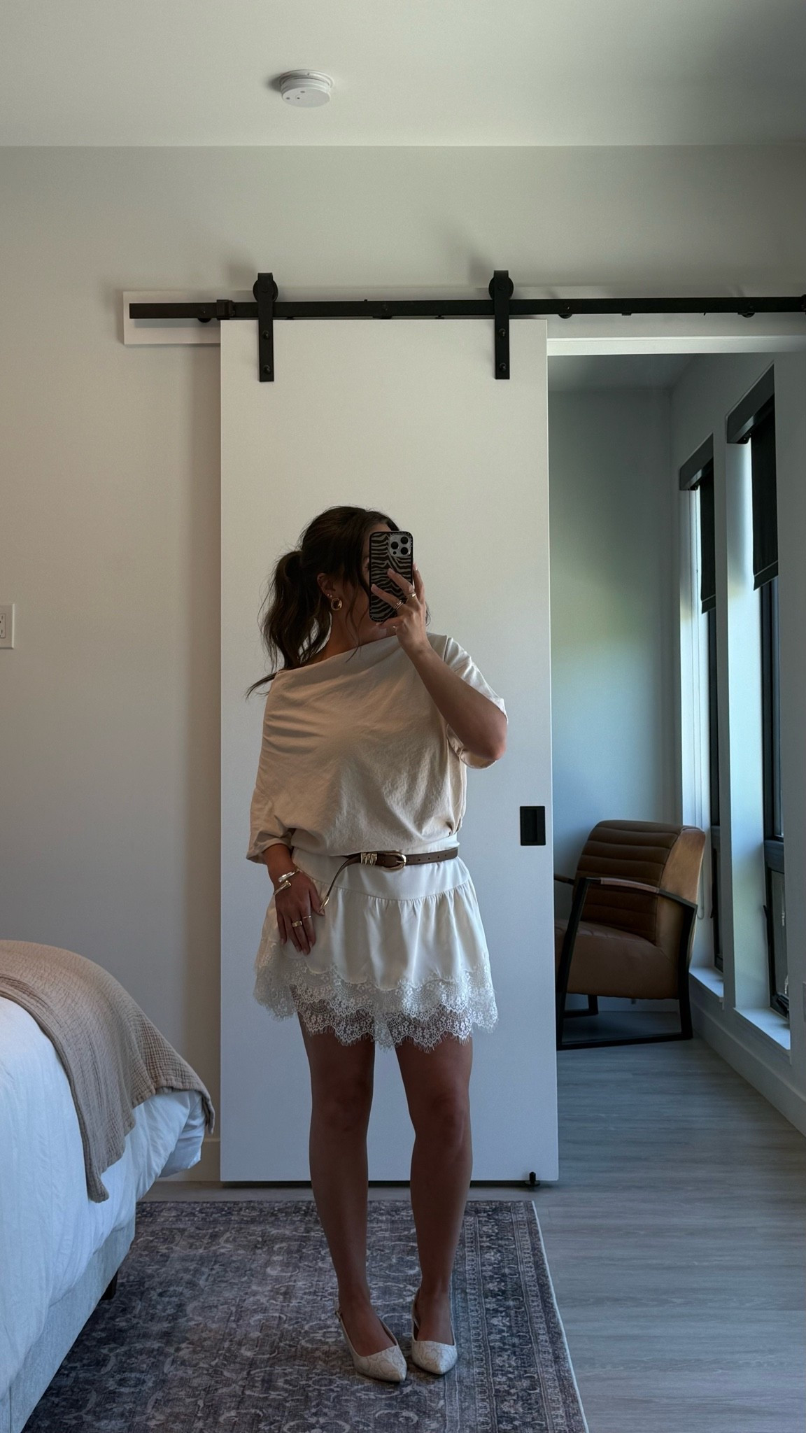 Church outfit! 
M boho skort 
M off the shoulder tshirt 
Shoes are from Tj Maxx

#LTKootd