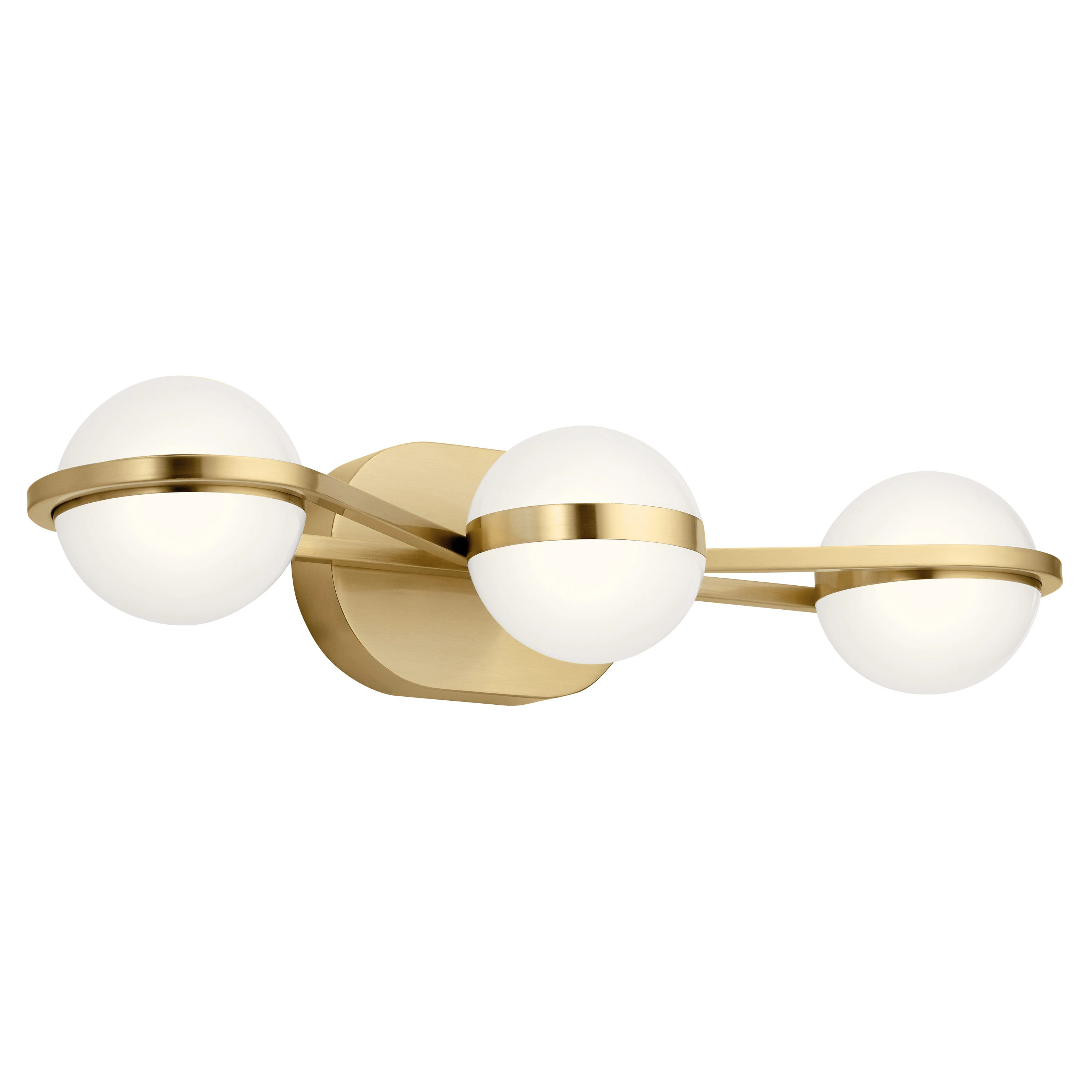 Brettin 24-in 3-Light Champagne Gold LED Modern/Contemporary Vanity Light | Lowe's