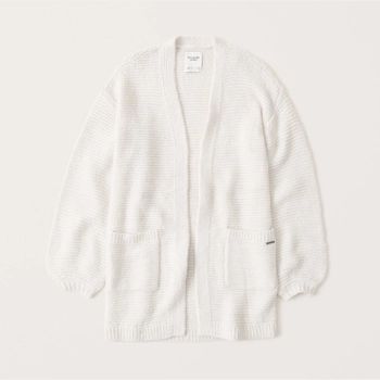 Puff Sleeve Long Cardigan | Abercrombie & Fitch (US)