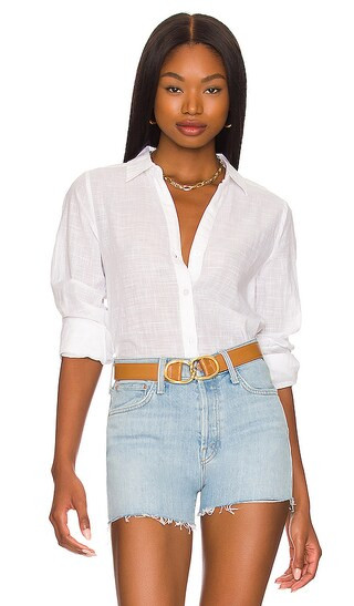 Joanna Shirt in White | Revolve Clothing (Global)