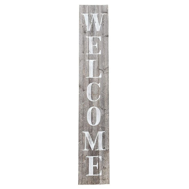 Rockin' Wood Indoor Outdoor Welcome Sign 5 Foot Vertical Rustic Reclaimed Wood Farm House Style f... | Target