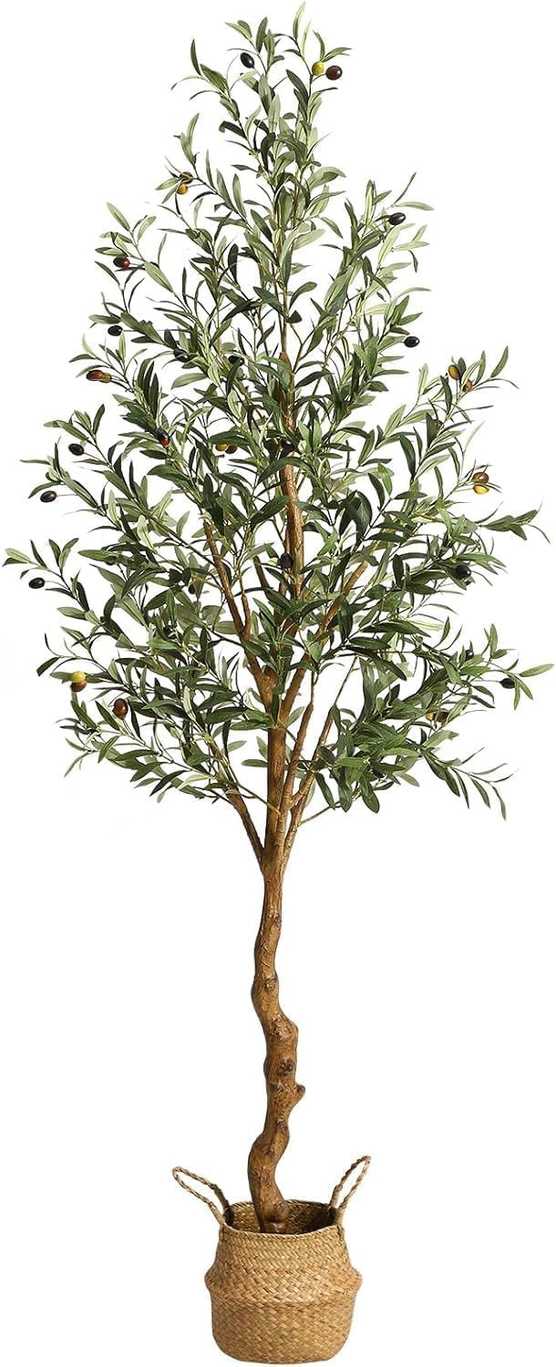 Aptliton 6FT Artificial Olive Tree, 180cm Large Tall Fake Plants, Artificial Olive Plants with Li... | Amazon (UK)