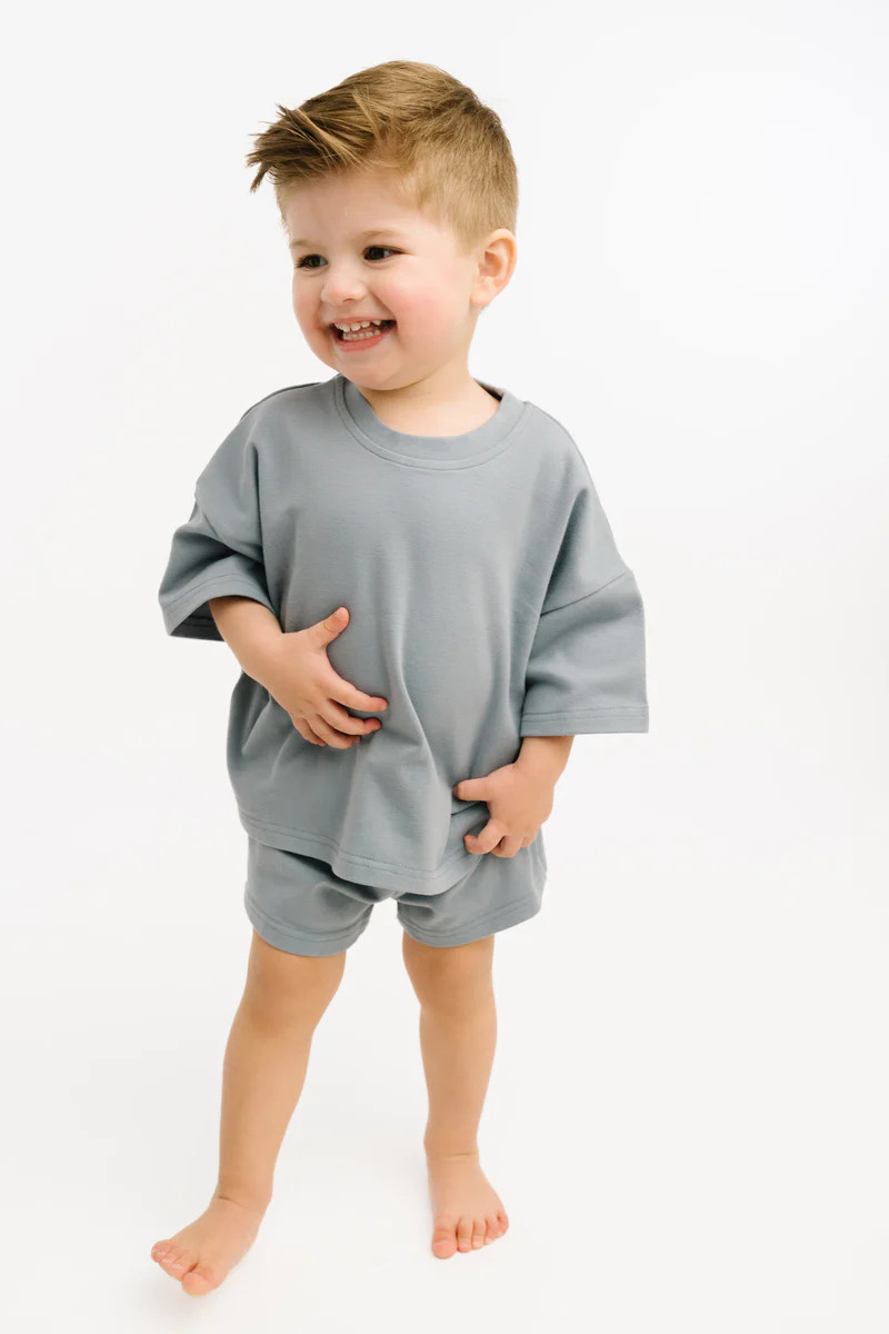 Slate Blue Slouchy Set | Little One Shop Co