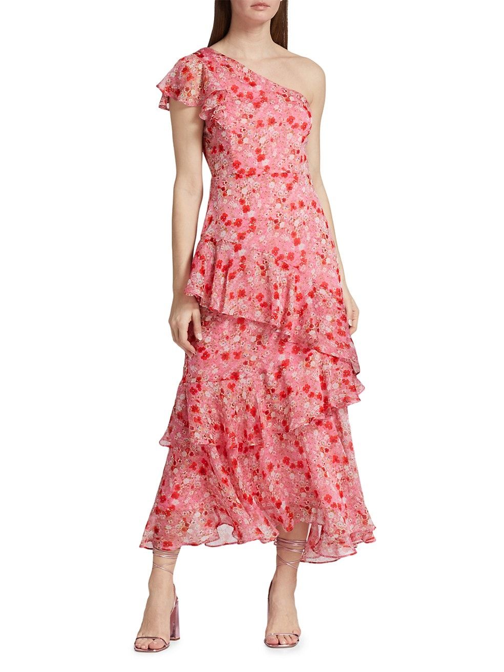 Victoriana Floral Ruffle Midi-Dress | Saks Fifth Avenue