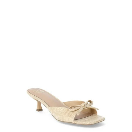Madden NYC Women’s Raffia Kitten Heel Sandals | Walmart (US)