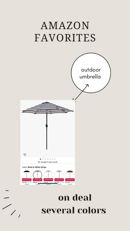 Blissun 9' Outdoor Patio Umbrella, Outdoor Table Umbrella, Yard Umbrella, Market Umbrella with 8 Sturdy Ribs, Push Button Tilt and Crank
Amazon deal of the day 
Backyard patio 

#LTKHome #LTKSaleAlert