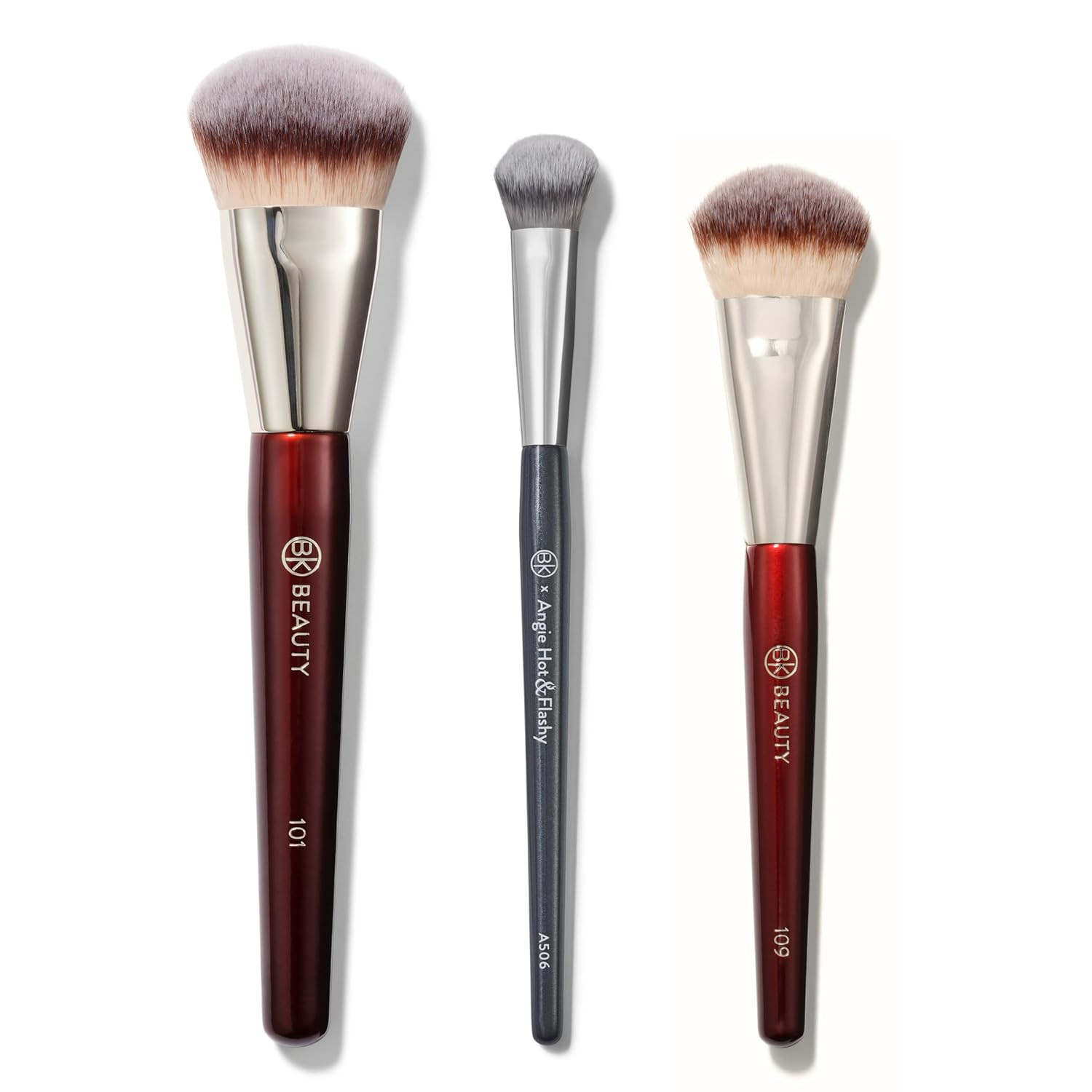 BK Beauty Brushes Set - A506, 109 & 101 Concealer, Contoured Foundation, and Mini Foundation Brushes - Essential Makeup Brush Trio for Flawless Application | Amazon (US)