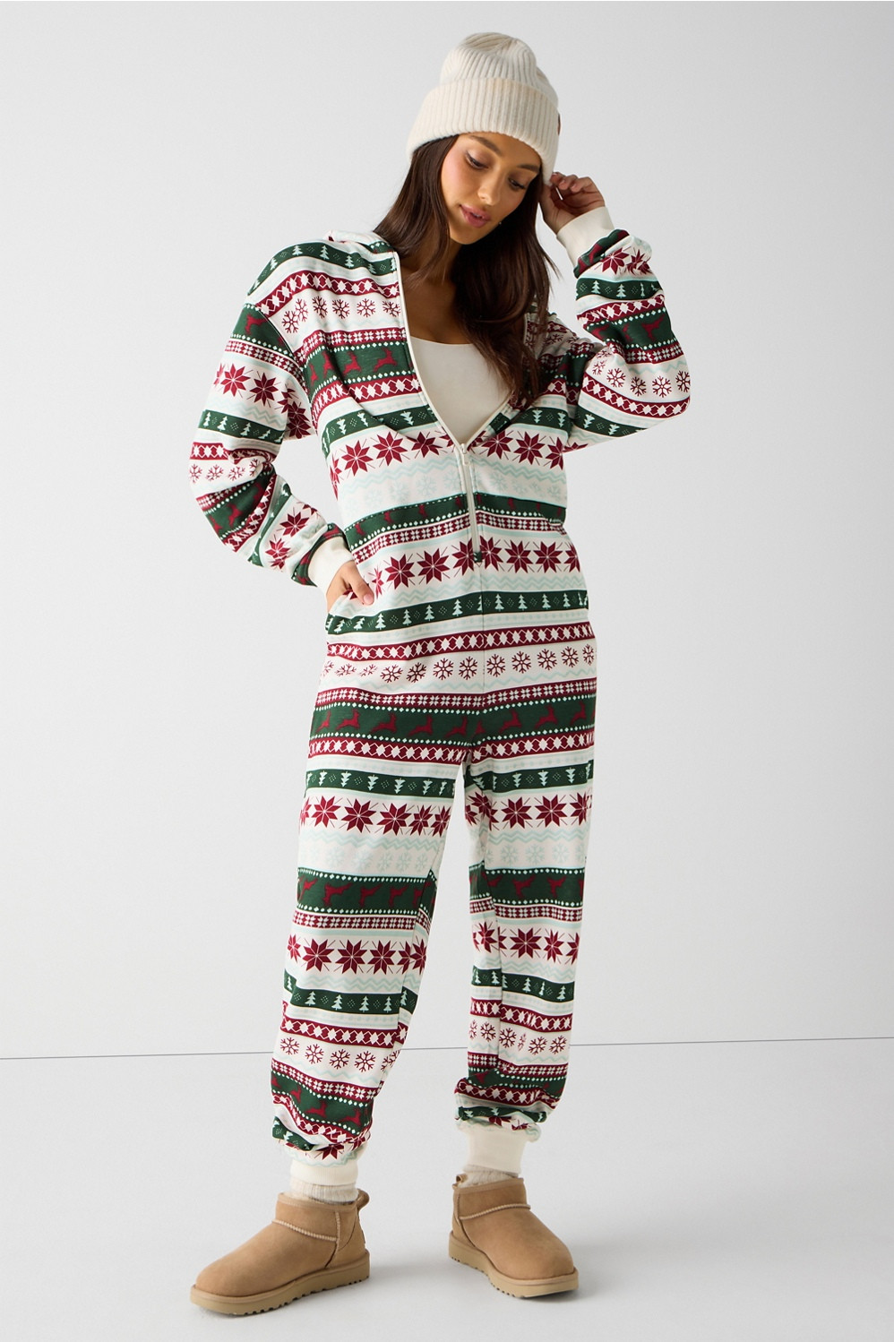 Cozy Fleece Hooded Onesie | Fabletics Europe