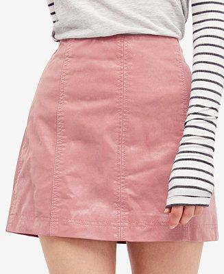 Free People Modern Femme Faux-Leather Mini Skirt | Macys (US)