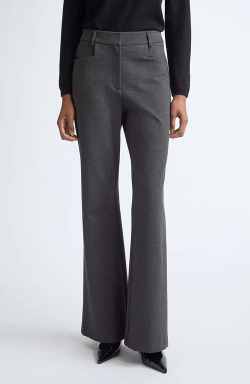 Toccin Gaia High Waist Flared Pants in Shadow at Nordstrom, Size 8 | Nordstrom