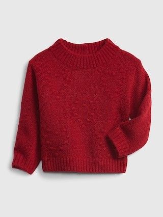 Baby Mockneck Heart Sweater | Gap (US)