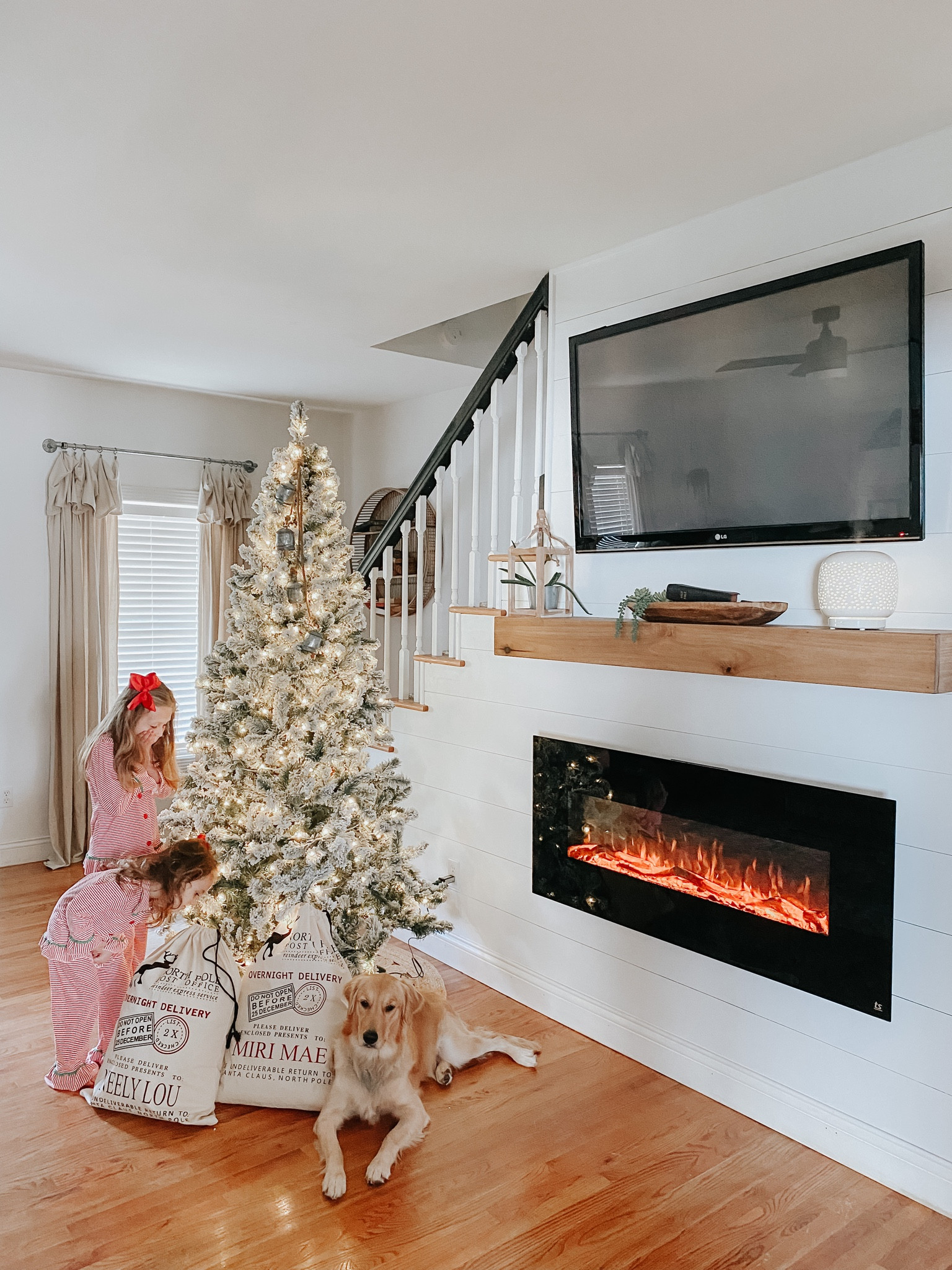 Cutest personalized Santa sacks on sale Amazon
King of Christmas flocked tree on sale 
Girl’s Christmas pajamas 
Classic Christmas gown 

#LTKhome #LTKHoliday #LTKunder50