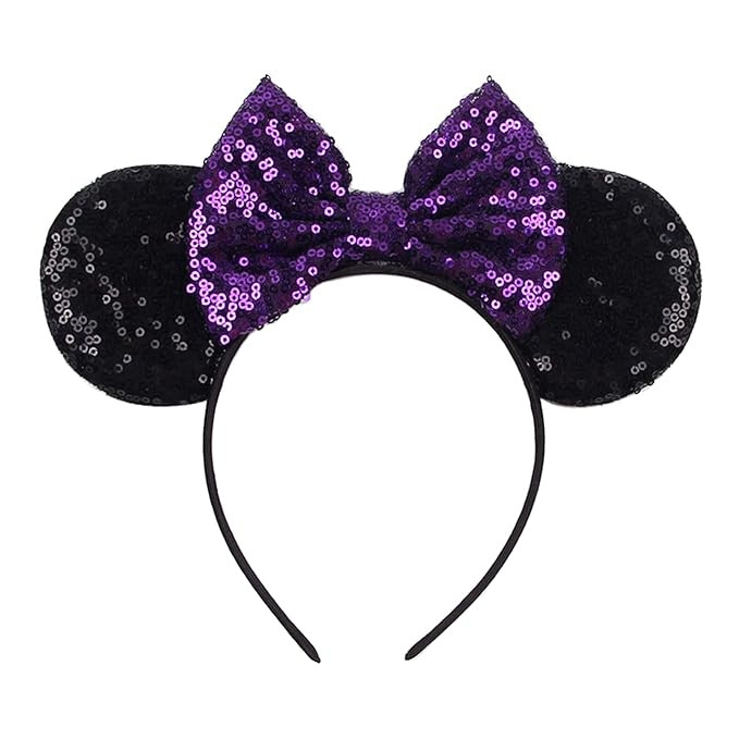 JOYFISCO Mouse Ears Headbands Shiny Bow Mouse Ears Headband Glitter Party Princess Decoration Cos... | Amazon (US)