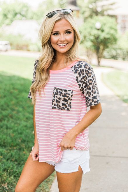 I Need Your Love Pink Printed Blouse | The Pink Lily Boutique