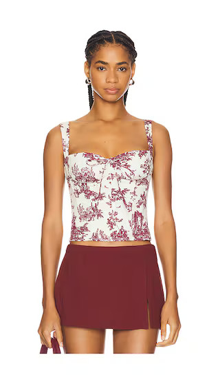 Agnes Corset in Maroon Toile | Revolve Clothing (Global)