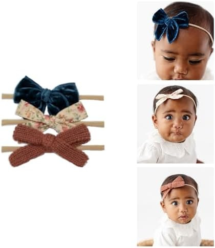 Little Poppy Co. Three Hair Bows Set - Stylish Handmade Accessories for Newborns,Babies and Toddl... | Amazon (US)