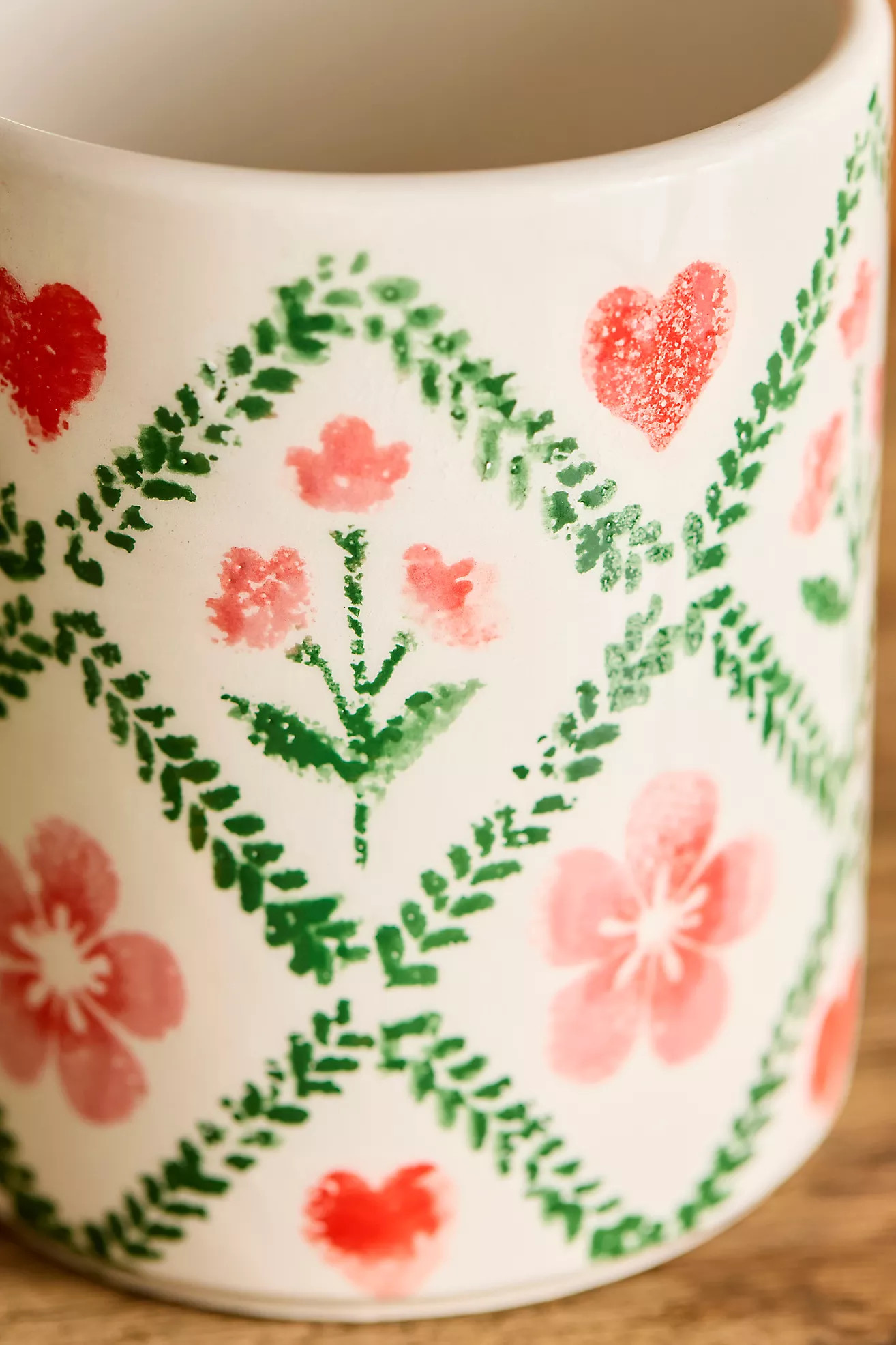 Valentine Lattice Earthenware Mug | Anthropologie (US)