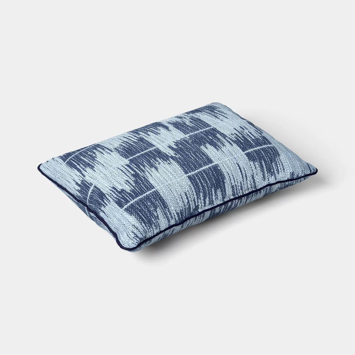 14"x20" Ikat Woven Lumbar Pillow Light Blue/Navy - Threshold\u2122 | Target