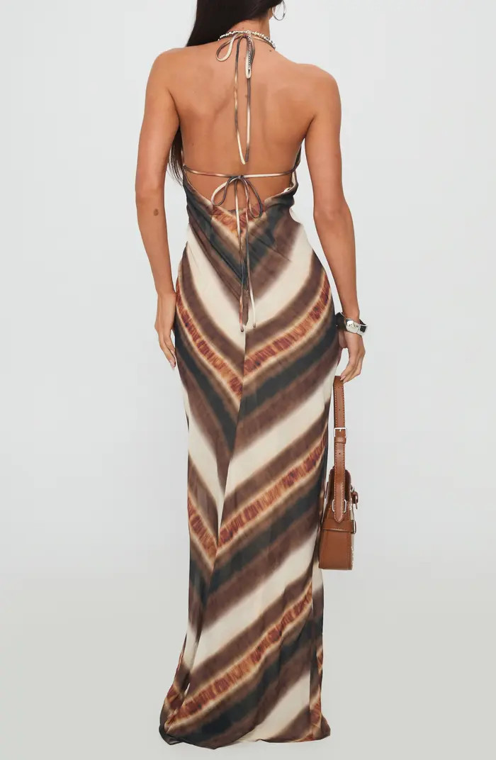Esmira Plunge Halter Maxi Dress | Nordstrom