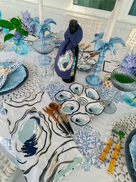 Oyster 🦪 tablescape with Coastal Bleu 

#LTKhome #LTKunder100