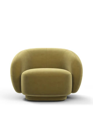 Julep - Julep Lounge Chair, Olive Gold Velvet | Interior Icons