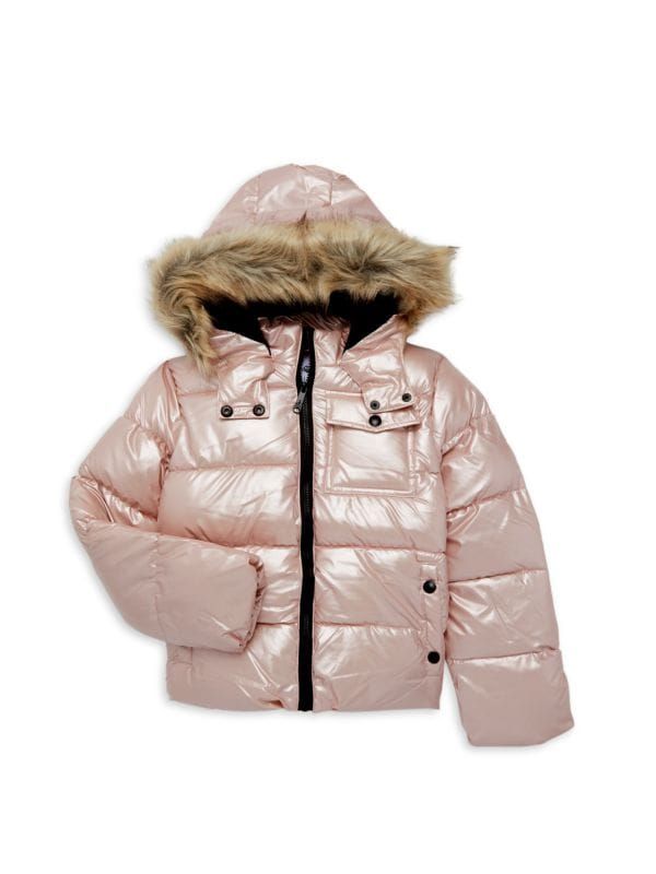 Sam Edelman Girl&#8217;s Faux Sherpa Puffer Jacket on SALE | Saks OFF 5TH | Saks Fifth Avenue OFF 5TH
