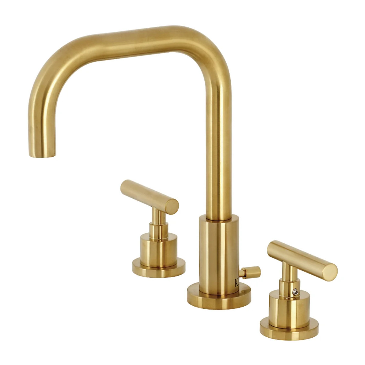 Kingston Brass Manhattan Two-Handle 3-Hole Deck Mount Widespread Bathroom Faucet with Brass Pop-U... | Wayfair North America
