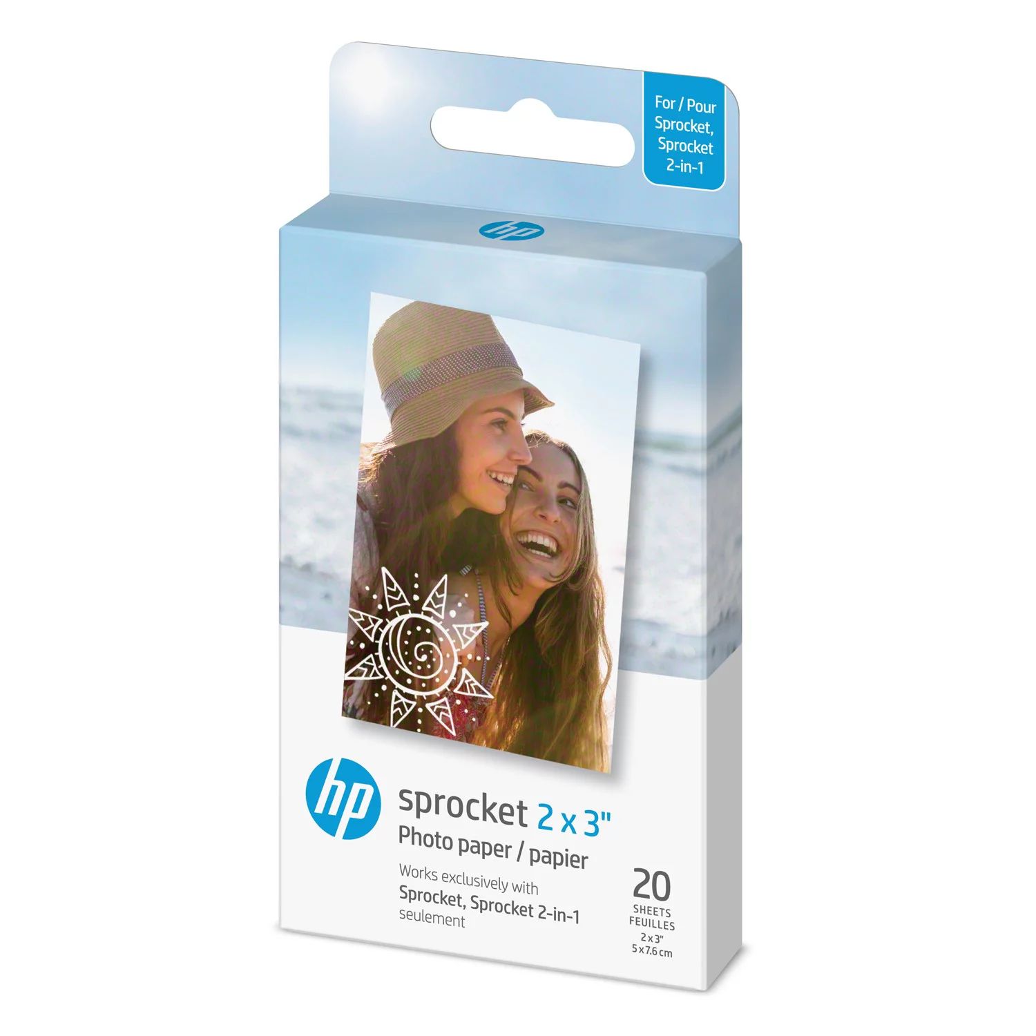 HP Sprocket 2x3" Premium Zink Sticky Back Photo Paper (20 Sheets) Compatible with HP Sprocket Pho... | Walmart (US)