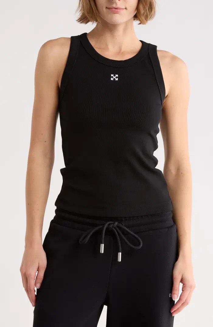 Off-White Fitted Ribbed Crop Tank | Nordstromrack | Nordstrom Rack