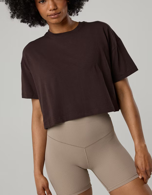 OFFLINE By Aerie Let's Stretch Cropped T-Shirt | Aerie